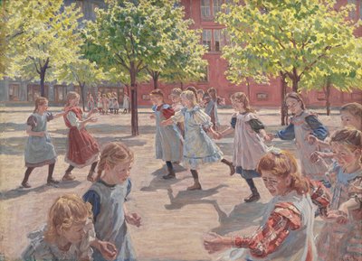 Playing Children, Enghave Square by Peter Marius Hansen